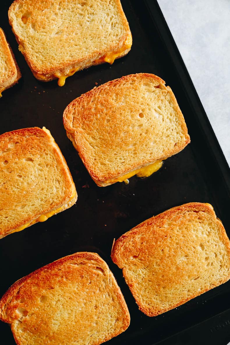sheet pan grilled cheese